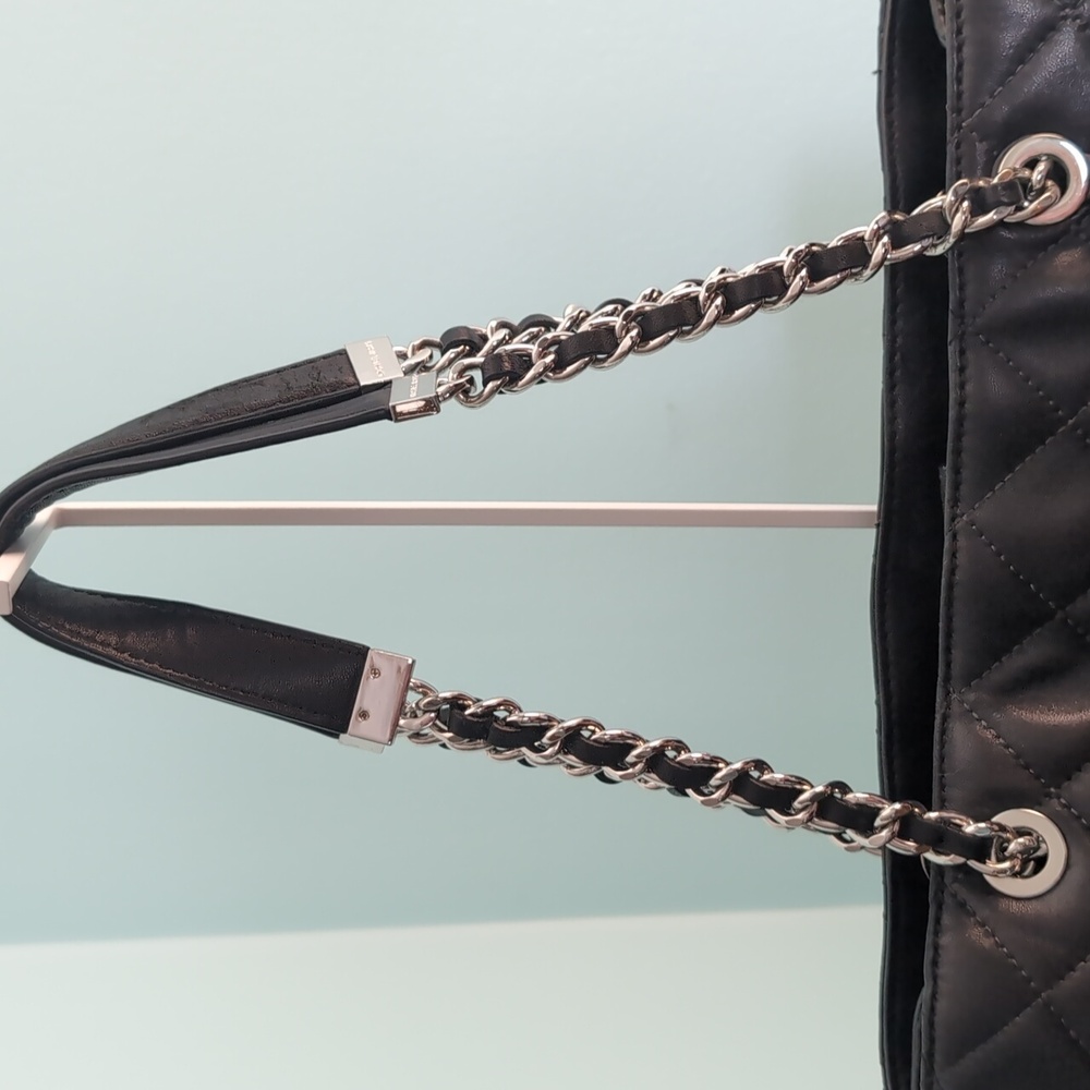 Michael Kors Susannah Quilted Black Leather Shoulder Bag Super Soft Leather - Picture 3 of 13